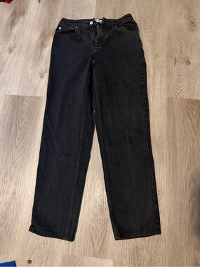 LONDONJEAN Women's Straight Leg Black Jeans